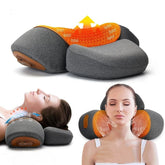 Orthopedic neck massage pillow with heat therapy