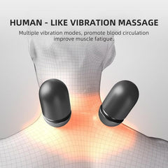 Orthopedic neck massage pillow with heat therapy